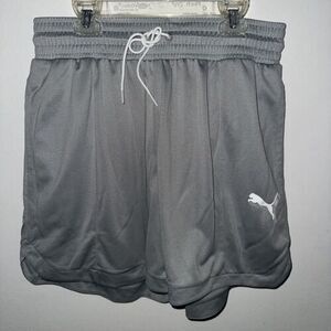 Puma Women's Foundation Basketball Draw String Shorts Sz M Gray NWT MSRP $40